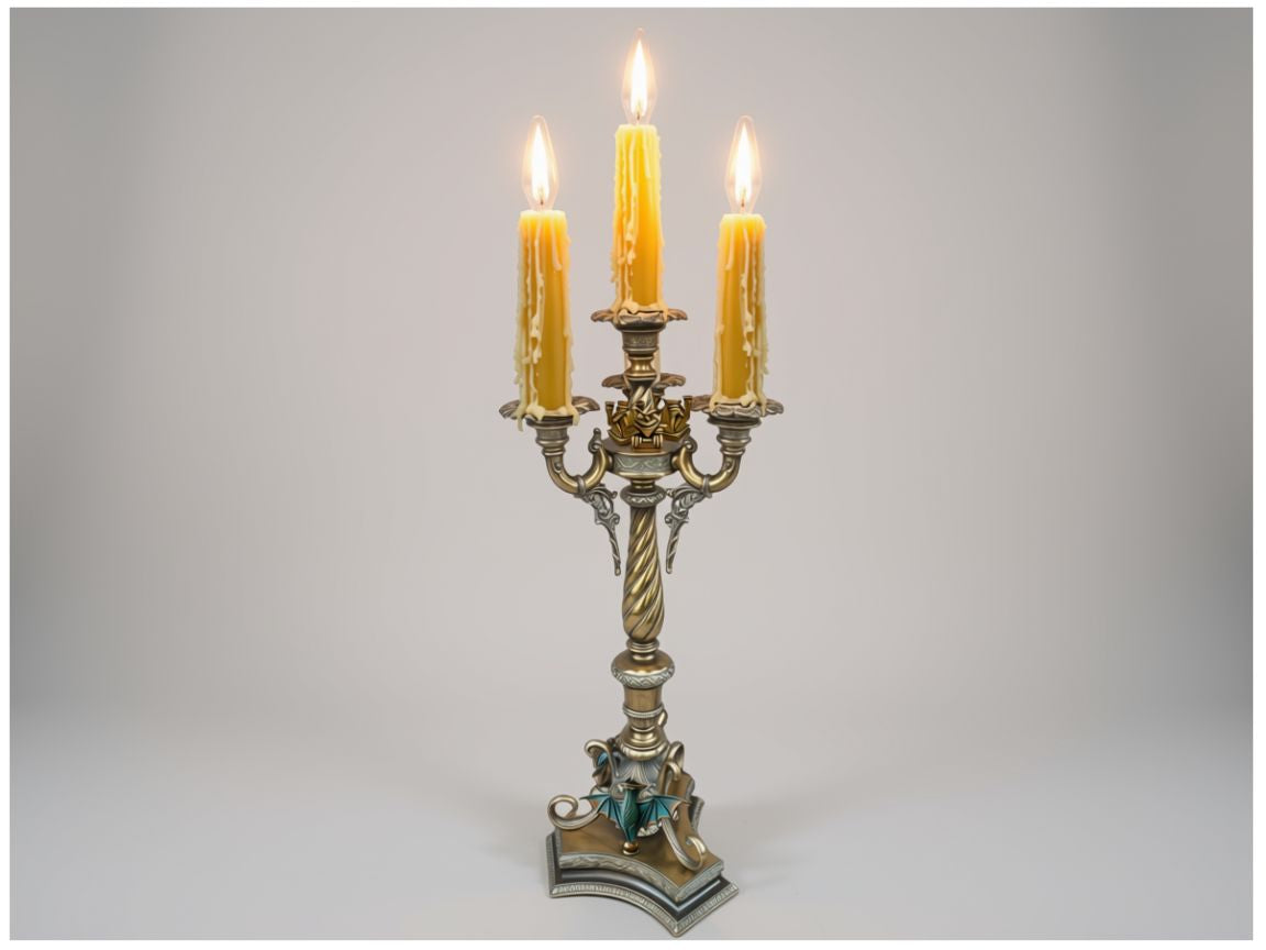 Haunted Mansion inspired Brass Lamp with Gargoyles and Bats