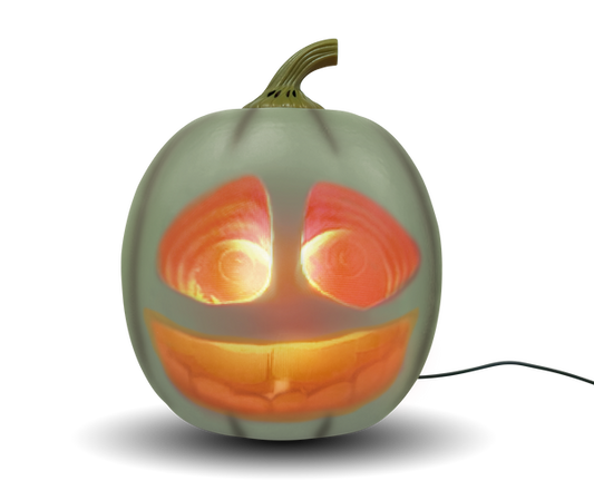 ANIMAT3D Jabberin' Jack Motion Sensor 12 Inch XL Talking Animated White Pumpkin
