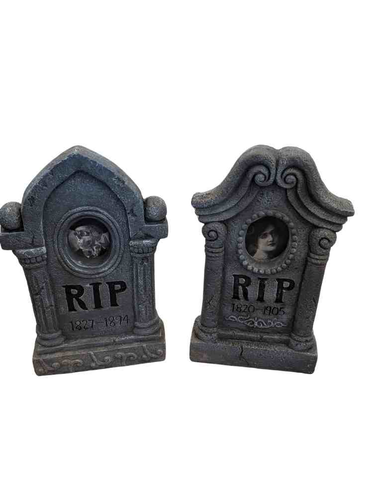 Set of Resin & Fiberglass Tombstones