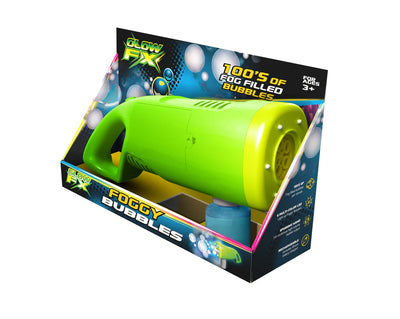 #3110 - GlowFX Foggy Bubble Blaster with LED Lights Shoots FOG FILLED Bubbles