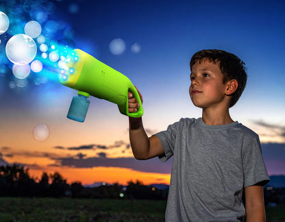 GlowFX Foggy Bubble Blaster with LED Lights Shoots FOG FILLED Bubbles