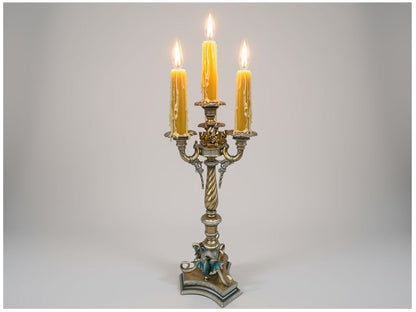Haunted Mansion inspired Brass Lamp with Gargoyles and Bats