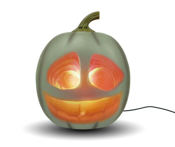 ANIMAT3D Jabberin' Jack Motion Sensor 12 Inch XL Talking Animated White Pumpkin