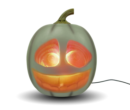 ANIMAT3D Jabberin' Jack Motion Sensor 12 Inch XL Talking Animated White Pumpkin