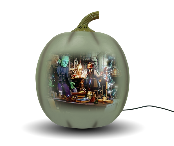 ANIMAT3D Jabberin' Jack Motion Sensor 12 Inch XL Talking Animated White Pumpkin