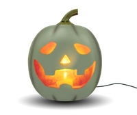 #3006 - ANIMAT3D Jabberin' Jack Motion Sensor 12 Inch XL Talking Animated White Pumpkin