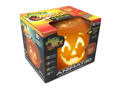 ANIMAT3D Blink Tech Jabberin Jack Spanish Animated Talking Pumpkin with 8" Screen