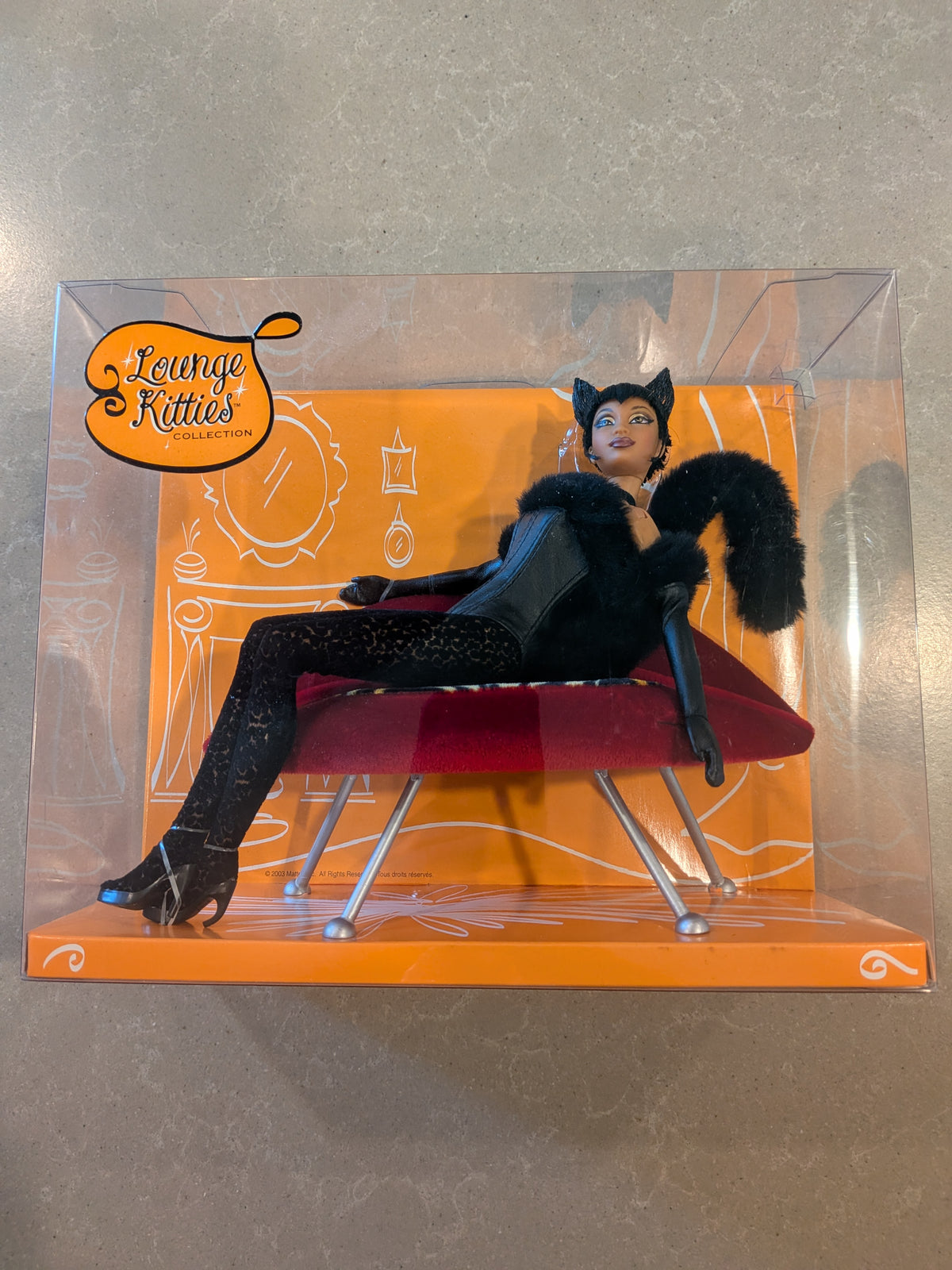 RARE 2003 Lounge Kitties BLACK PANTHER Barbie C3553 NRFB - Factory Sealed w/ Chaise Lounge