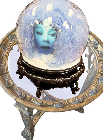 Premium Animated Crystal Ball with Victorian Metal Table